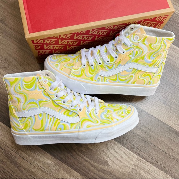 Vans Sk8-Hi Tapered Swirl Lime Cream - Picture 2 of 9